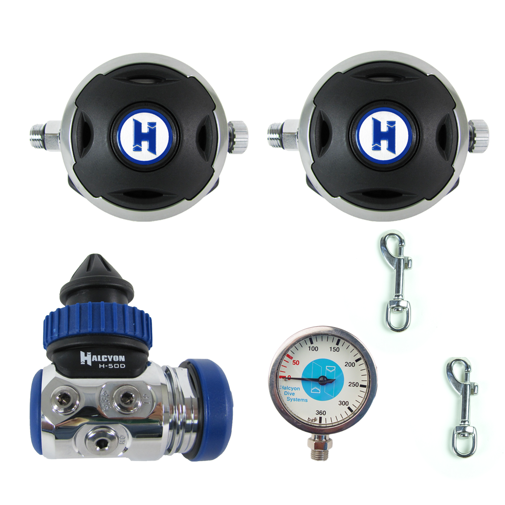 H-50D Halo/Halo single cylinder regulator package long hose